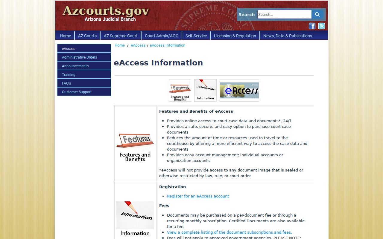 Santa Cruz County case search eAccess information