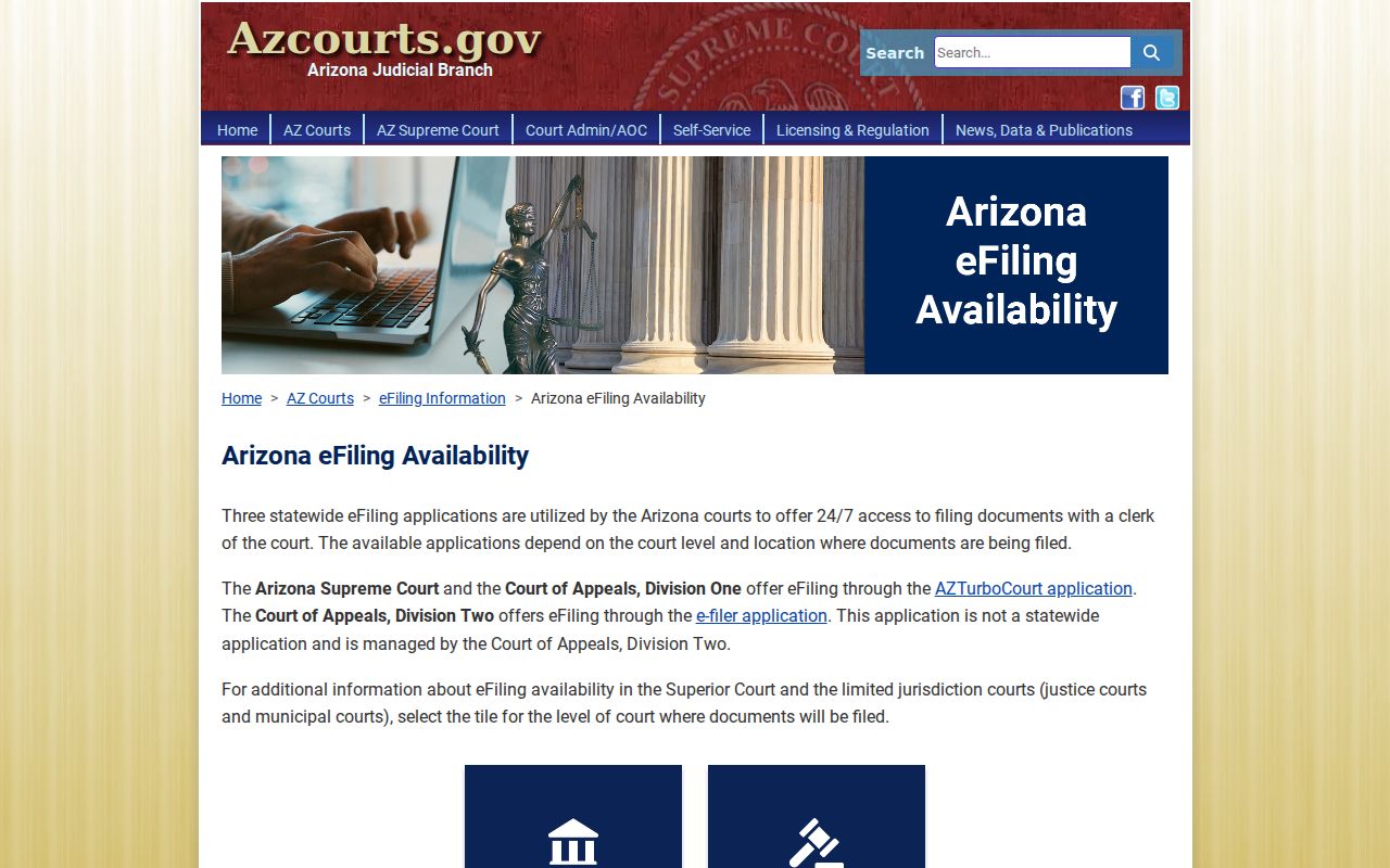 Santa Cruz County court calendar e-filing availability