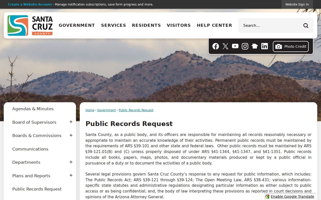 Santa Cruz County court records routing instructions